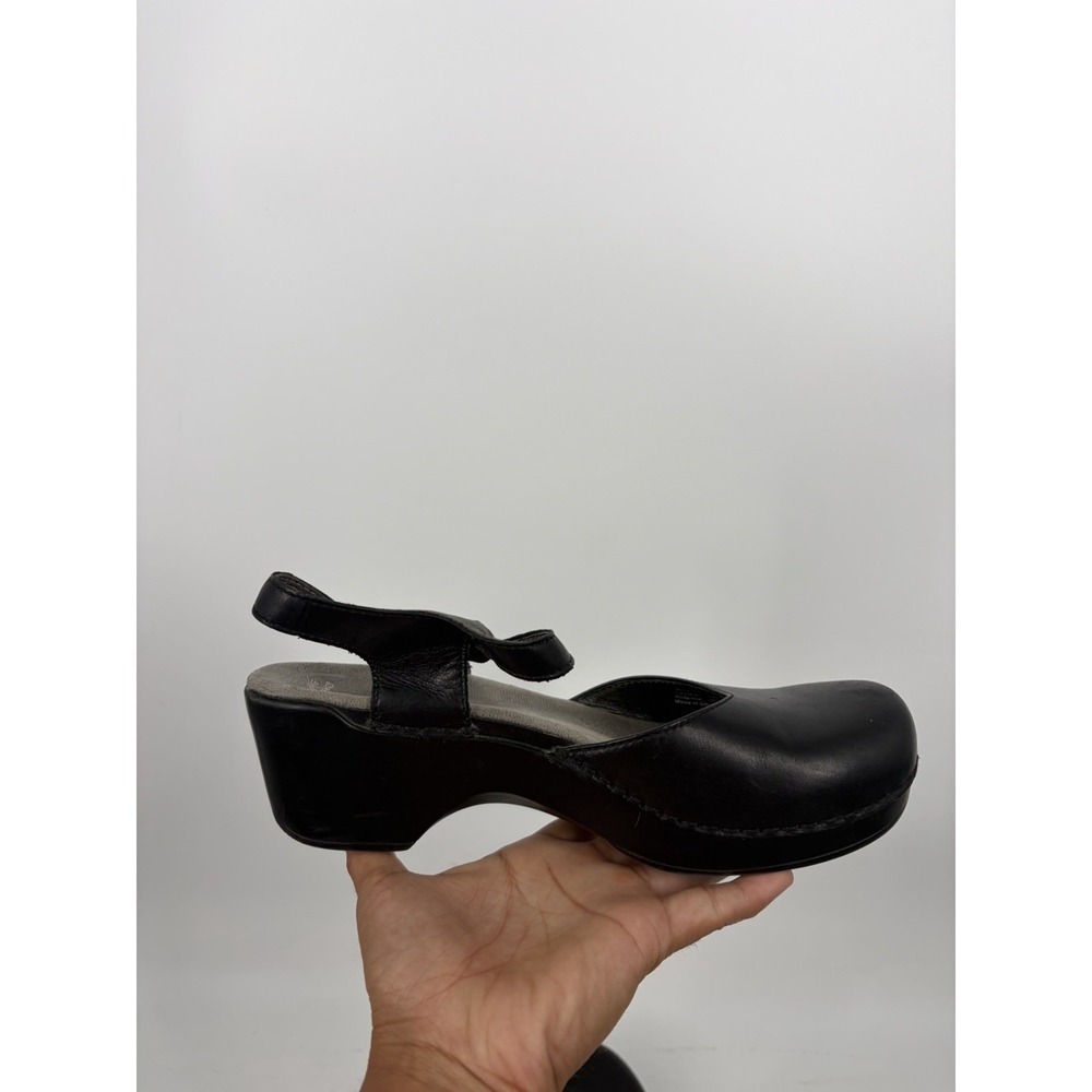 Dansko Sam Black Leather Closed Toe Mary Jane Women's Clog Size 40 EU/9.5-10 US - Picture 6 of 10